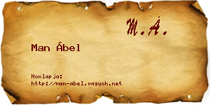 Man Ábel névjegykártya
